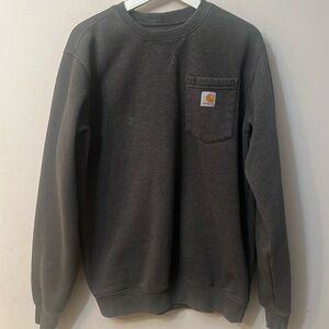 Carhartt gray sweater pull over size s faded grunge